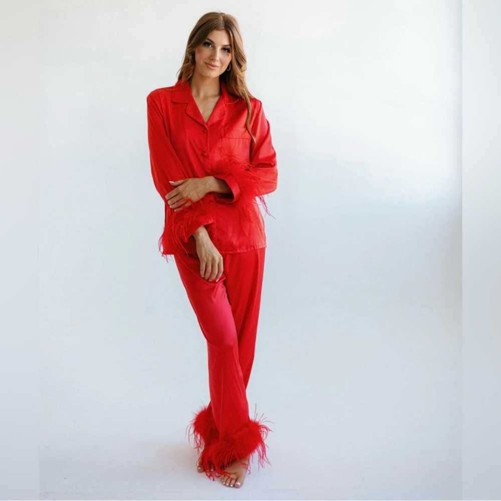 Bon Viviann red day dreamer pajamas SMALL CHRISTMAS VALENTINES DAY
